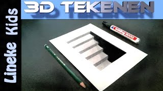 3D tekenen voor beginners KELDER TRAP [upl. by Korwun]