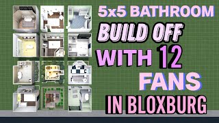 BATHROOM BUILD OFF WITH 12 FANS IN BLOXBURG  roblox [upl. by Eli]