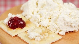 Homemade Fresh Cheese Recipe Quick and Easy Cheese Made from 3 Ingredients [upl. by Estas]