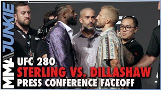 UFC 280 Aljamain Sterling vs TJ Dillashaw Press Conference Faceoff For Grudge Match [upl. by Moorish]