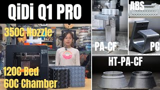 QiDi Q1 Pro Full Review Actively heated chamber 350C nozzle 120C heated bed [upl. by Nahsar272]