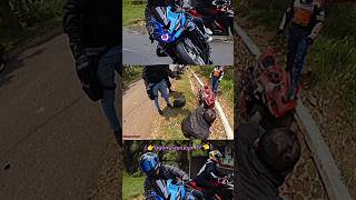 HANCUR PARAH GK POKUS DI JALAN SAMPE MASUK PARIT ZX25R CRASHshortvideo viralvideo history [upl. by Kurzawa]