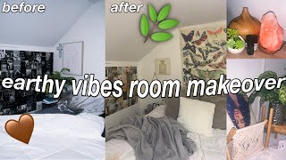 EXTREME ROOM MAKEOVER  earthy 🌿  natural  boho  pinterest inspired decor ♡ [upl. by Aicilev]