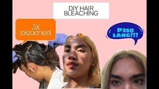 DIY HAIR BLEACHING  PAANO MAG BLEACH  BLACK TO ASH GRAY HAIR COLOR PHILIPPINES [upl. by Nodnol827]