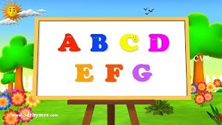 ABC Song  ABCD Alphabet Songs  ABC Songs for Children  3D ABC Nursery Rhymes [upl. by Wilt]