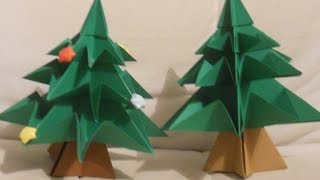 ÁRBOL DE NAVIDAD DE CARTULINA con origami ESPECIAL NAVIDAD  ORIGAMI [upl. by Felike]