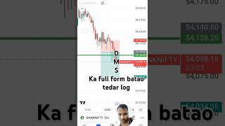 D m s ka full form batao sab dekhta hun kitne trader meintrading stockmarket trader banknifty [upl. by Ettesus]