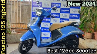 2024 Yamaha Fascino 125 Review  Best 125cc Mileage Scooter  Hybrid Model [upl. by Carmon785]