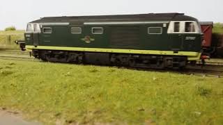 Hymek shunting on P4 layout Parkend Marsh Sidings [upl. by Akela]