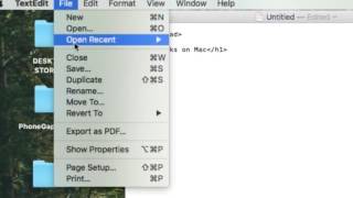 Use TextEdit On Mac To Edit HTML Files [upl. by Nylehtak]