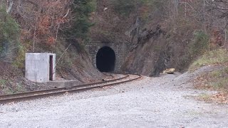 Train passing through tight tunnel hits wall Scary tunnel [upl. by Capwell]