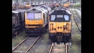 Load Haul Mainline and Transrail in 1997 at Warrington Cardiff and Lancaster [upl. by Letsou579]