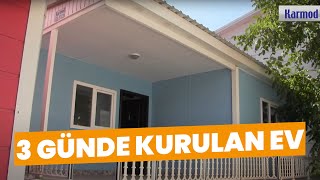 Üç günde kurulan muhteşem prefabrik evleri tanıyalım kurulum prefabrikevler [upl. by Avilla]