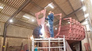 Our Steel Boat Building Project  A Tour and Timelapse of Construction [upl. by Assilam104]