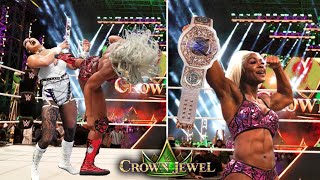 JADE CARGILL Defeat RHEA RIPLEY amp Wins Womens World Championship At Crown Jewel 2023 [upl. by Annauj]