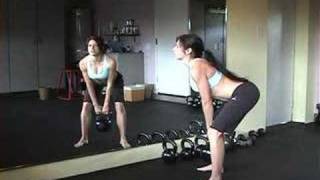 Kettlebell Deadlift step one in learning kettlebell swing [upl. by Lynnett]