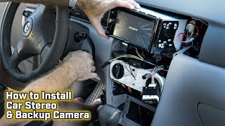 How to Install a Car Stereo and Backup Camera  Toyota Corolla [upl. by Lundt]