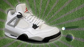 Can you wear Air Jordan Golf Shoes as sneakers New Air Jordan 4 Golf Review shorts [upl. by Alraep]