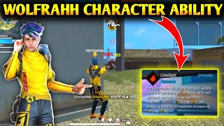 Wolfrahh ability in free fire  Wolfrahh character ability  Free Fire Wolfrahh character ability [upl. by Currier]