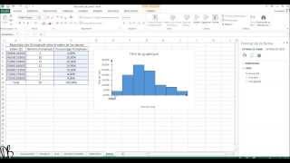 Histogramme variable quantitative continue avec Excel 2013 [upl. by Girovard]