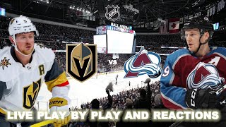 Vegas Golden Knights vs Colorado Avalanche Live PlayByPlay amp Reactions [upl. by Llieno]