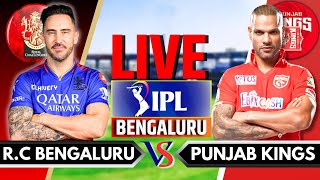 IPL 2024 Live RCB vs PBKS Live Match  IPL Live Score amp Commentary  Bangalore vs Punjab Live Match [upl. by Aerdnat]