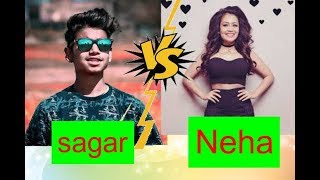 Sagar goswami VS Neha kakkar who is the best  sagar goswamiNeha kakkar viral tik tok videos [upl. by Eiznik]