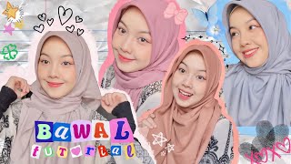 QUICK Bawal Tutorial  4 Styles   Chest Covered  Intan Syafiqah [upl. by Gaspar]