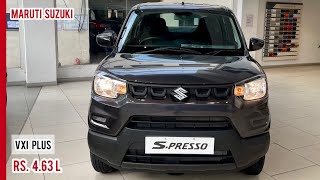 2022 Maruti Suzuki S Presso 🔥 SPresso Vxi Plus  Top Model Petrol  Most Detailed Walkaround Video [upl. by Bratton]