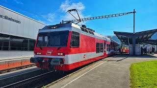 Rorschach Heiden Bergbahn bei der Ausfahrt in Heiden Richtung Rorschach [upl. by Anderegg762]