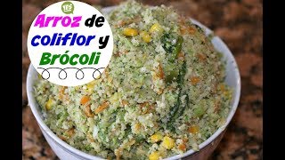 Como hacer arroz de coliflor y brocoli  Ros Emely [upl. by Keeryt]