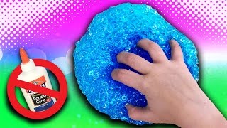 Crunchy Fishbowl Slime without Glue 2 DIY Face Mask Slime How To [upl. by Sukram]