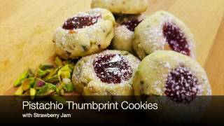 Pistachio Thumbprint Cookies with Strawberry Jam  The Icing World [upl. by Upali]