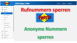 Anonyme und andere Rufnummern auf der FritzBox sperren  Bereiche sperren [upl. by Lirpa]