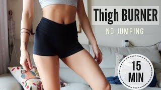 15 min BURN THIGH FAT WORKOUT NO JUMPING TO SLIM INNER THIGHS amp LEGS [upl. by Rotce]