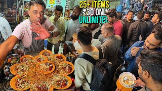 30 Rs MOST HONEST 😇 MAN selling Ultimate Chinese Thali  Miya Biwi Panipuri 😍 Street Food India [upl. by Susan]