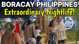 BORACAY’s EXTRAORDINARY NIGHTLIFE  2023 Night Walking Tour in Boracay Island Philippines [upl. by Adeuga146]