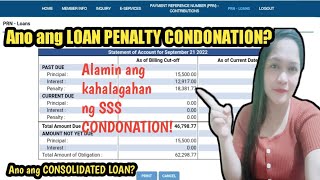 What is SSS LOAN PENALTY CONDONATION and CONSOLIDATED LOAN [upl. by Farr265]