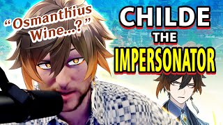 Childes VA Griffin Burns Does Genshin Impact Character Impressions [upl. by Asyar312]