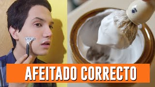 COMO AFEITARSE LA BARBA CORRECTAMENTE  Sin irritación y rápido Demo [upl. by Autrey]