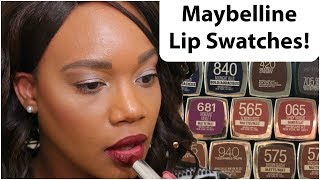 LIP SWATCHES My Maybelline Lipstick Color Sensational Collection [upl. by Delora]