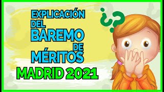 ⚠ TODO lo que debes saber sobre el baremo de las oposiciones de Secundaria FP y EOI en MADRID [upl. by Odlaumor]