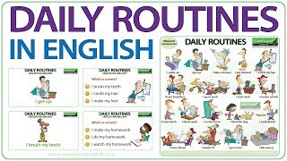 Daily Routines in English  Vocabulary [upl. by Court972]