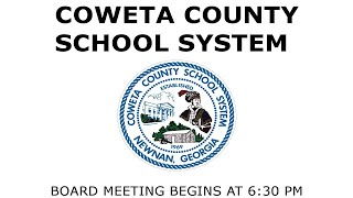 Coweta County School Board Meeting  01092024 [upl. by Sneed]