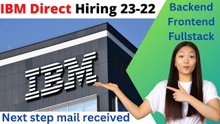 IBM Direct Hiring 2023 2022 [upl. by Lithea]