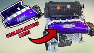 K24 SKUNK 2 Ultra Race manifold install modifying water pump [upl. by Fennessy]