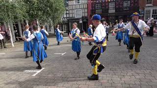 Wakefield Morris Dancers dance quotCelebrationquot at Bromyard Folk Festival 2023 [upl. by Aropizt]