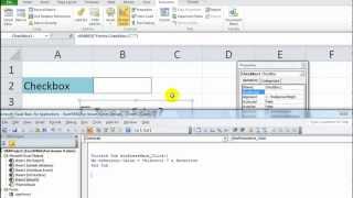 Excel VBA ActiveX Series 2 Checkbox Changing cell value on click and background color [upl. by Lodnar358]