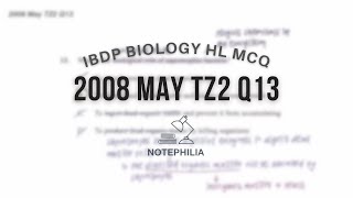 IB Biology HL 2008 May TZ2 Paper 1 Q13 [upl. by Kimberley200]