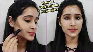 How to Do CONTOURING AND HIGHLIGHT 1 SIMPLE TRICK [upl. by Onairpic]